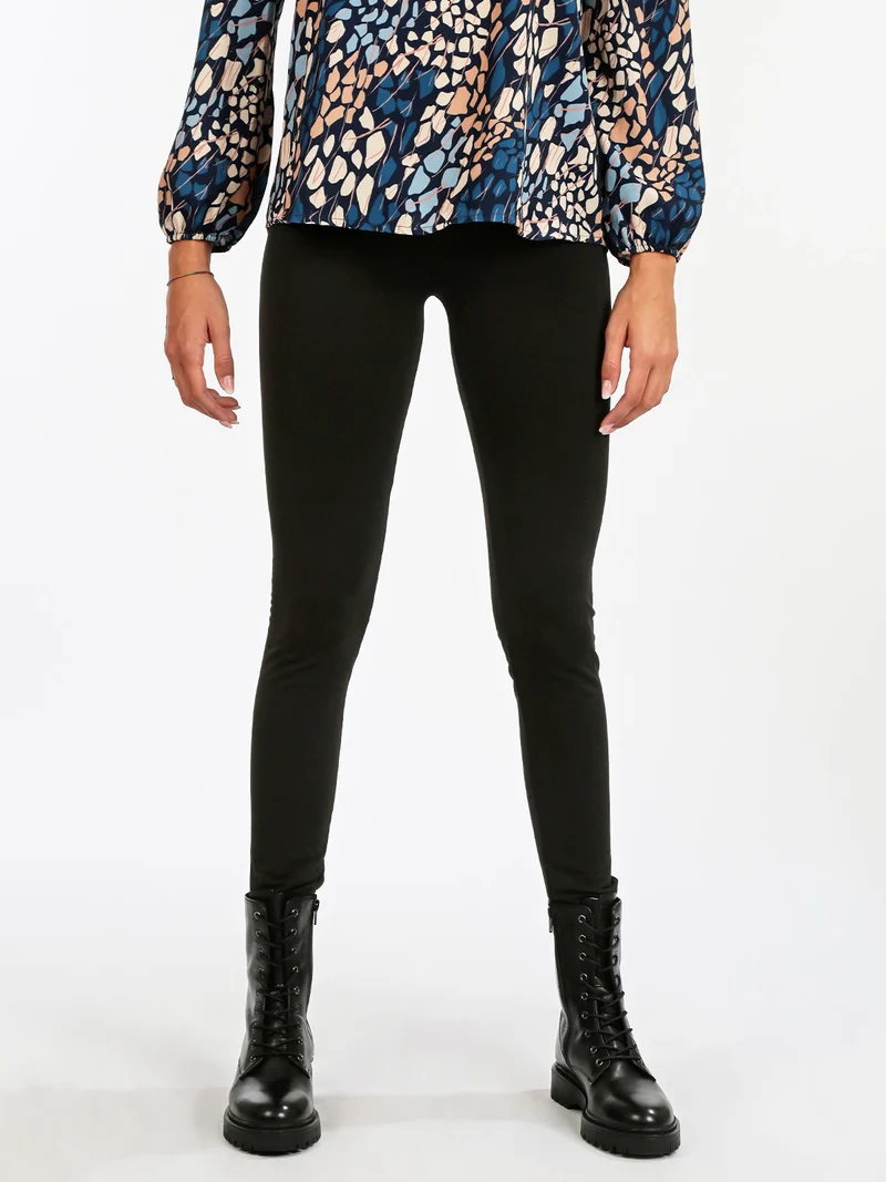 Leggings donna felpati - nero