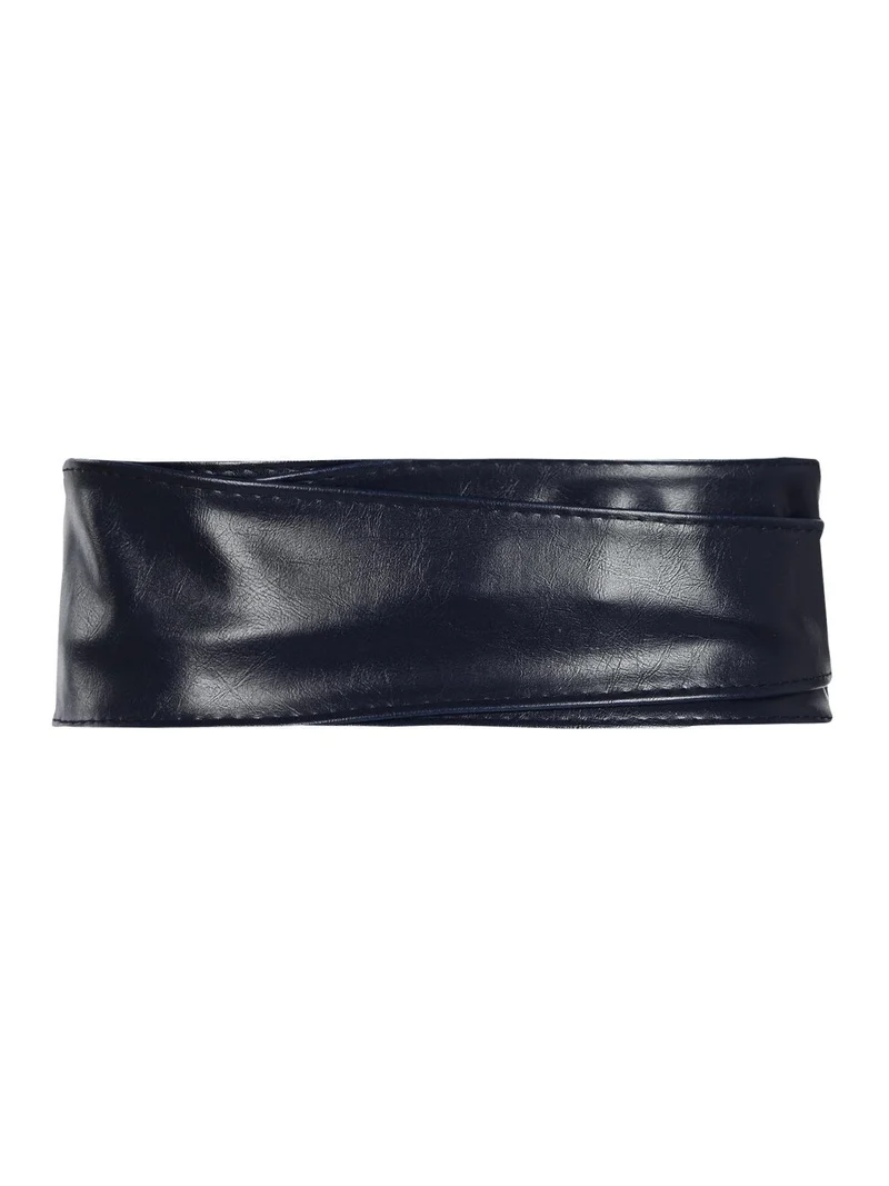 Cintura a fascia vita alta - blu scuro