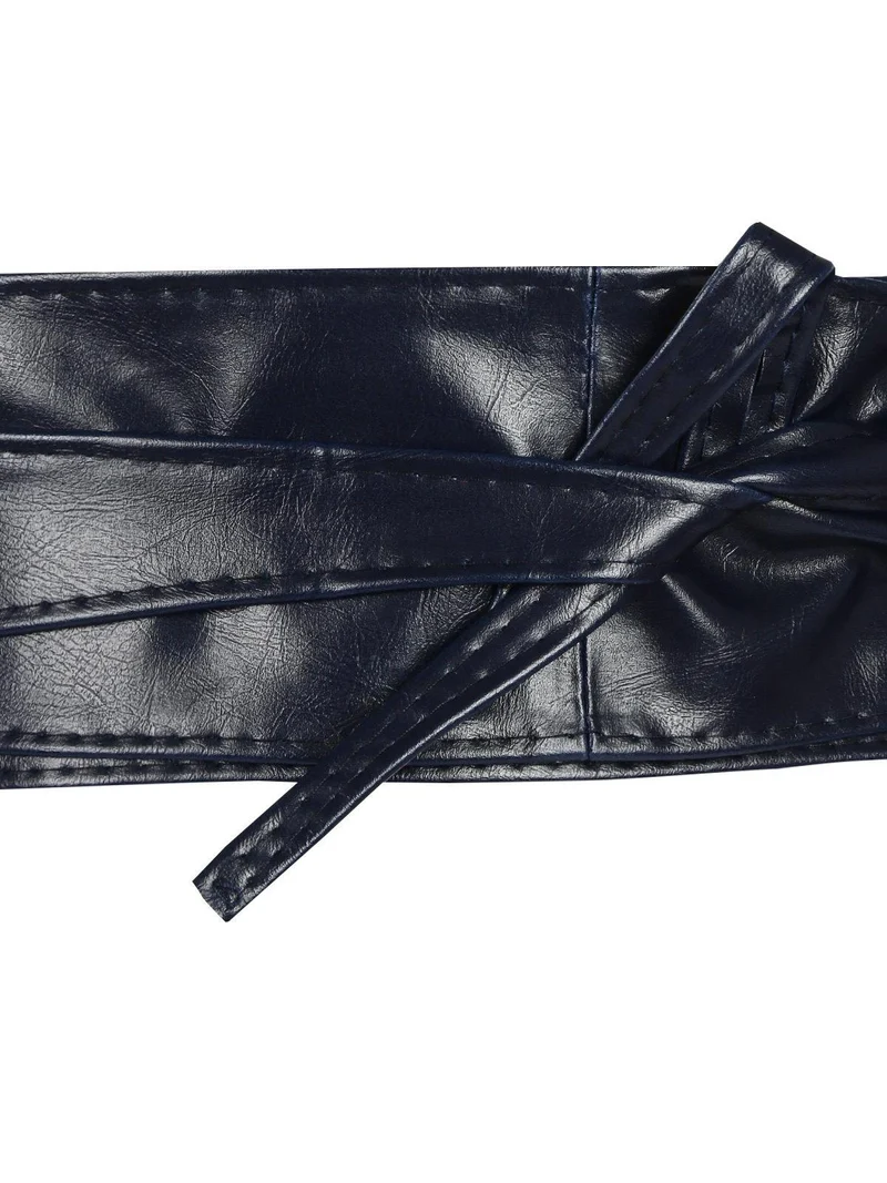 Cintura a fascia vita alta - blu scuro