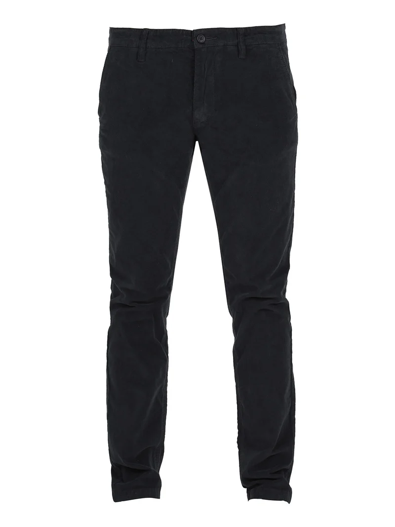 Pantaloni da uomo in velluto slim fit - blu scuro