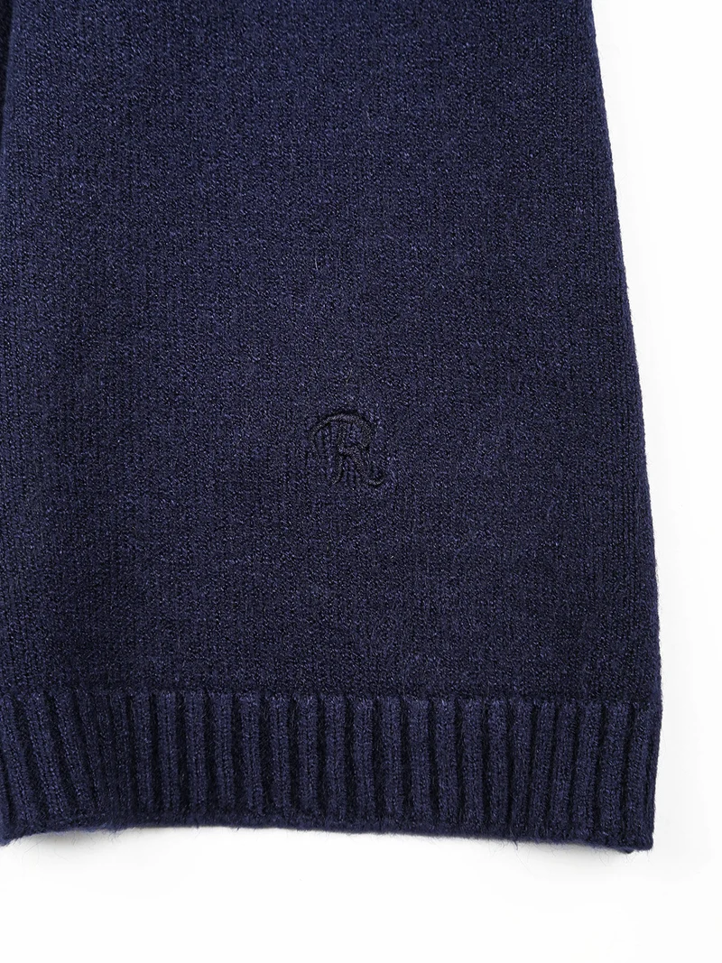 Sciarpa in maglia tinta unita - blu scuro