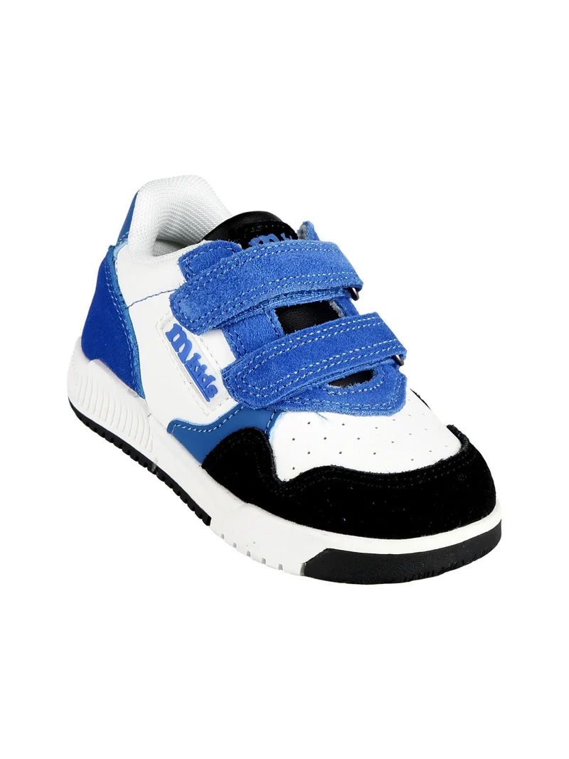Sneakers bicolor da bambino con strappi - blu