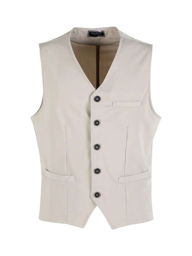 Gilet uomo con taschini - beige