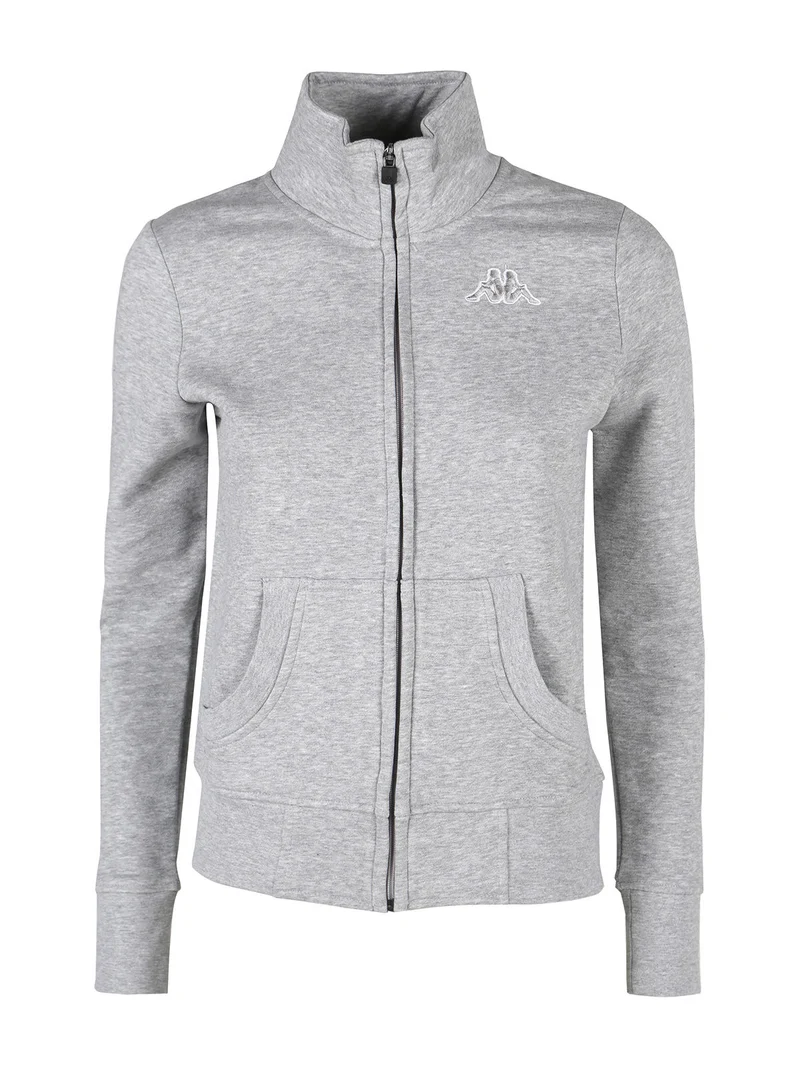 Felpa invernale da donna full zip - grigio