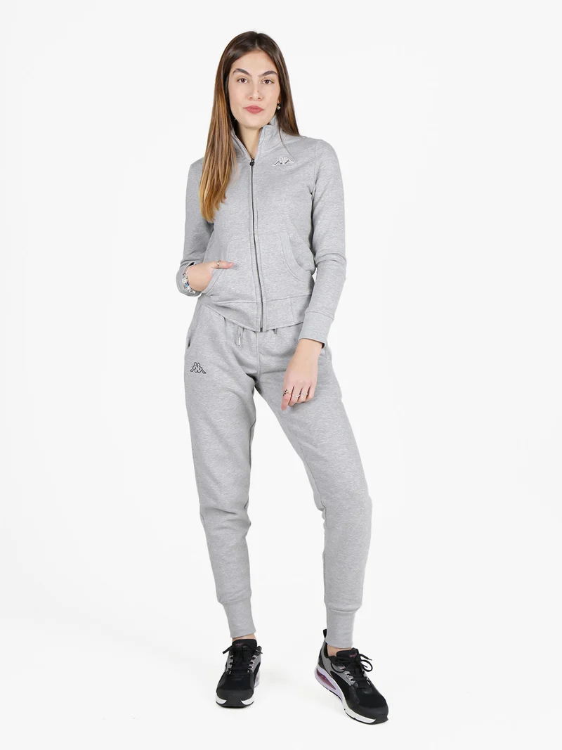 Felpa invernale da donna full zip - grigio