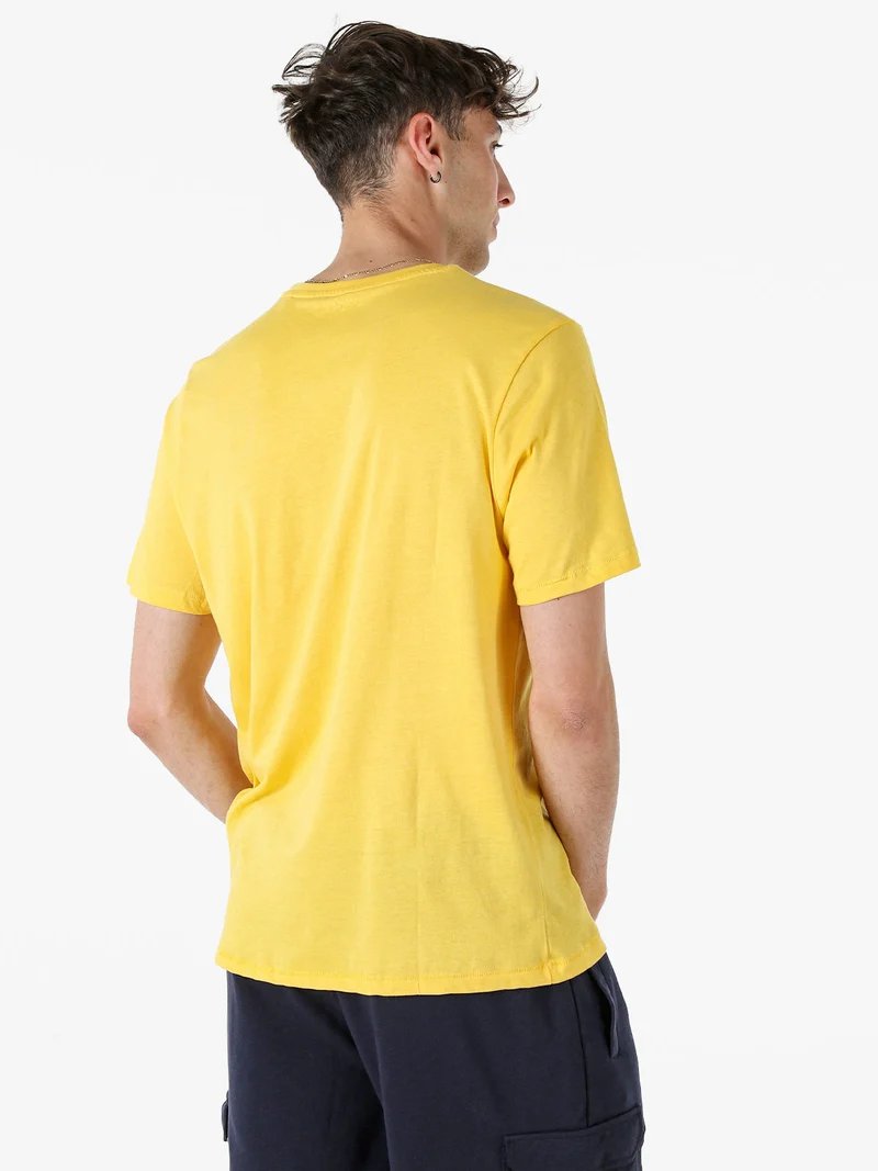 T-shirt da uomo in cotone con stampa divertente - giallo