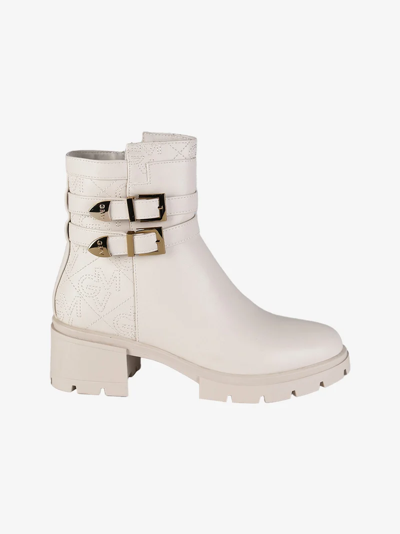 Stivaletti donna con zip - beige
