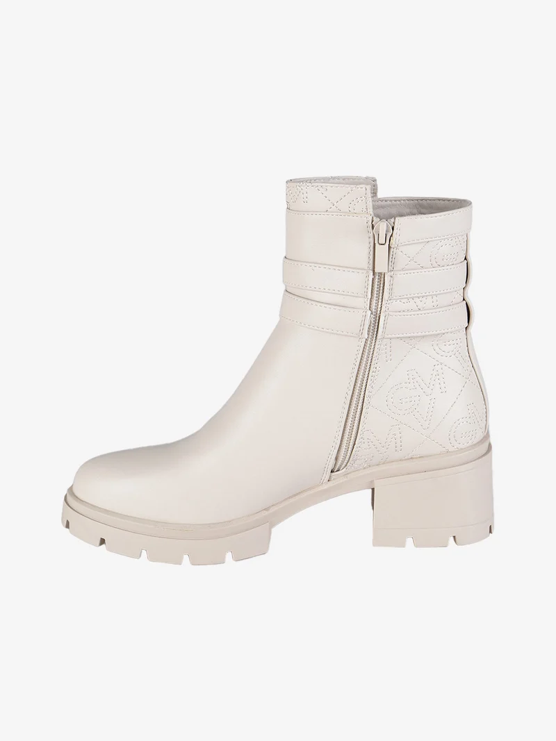 Stivaletti donna con zip - beige