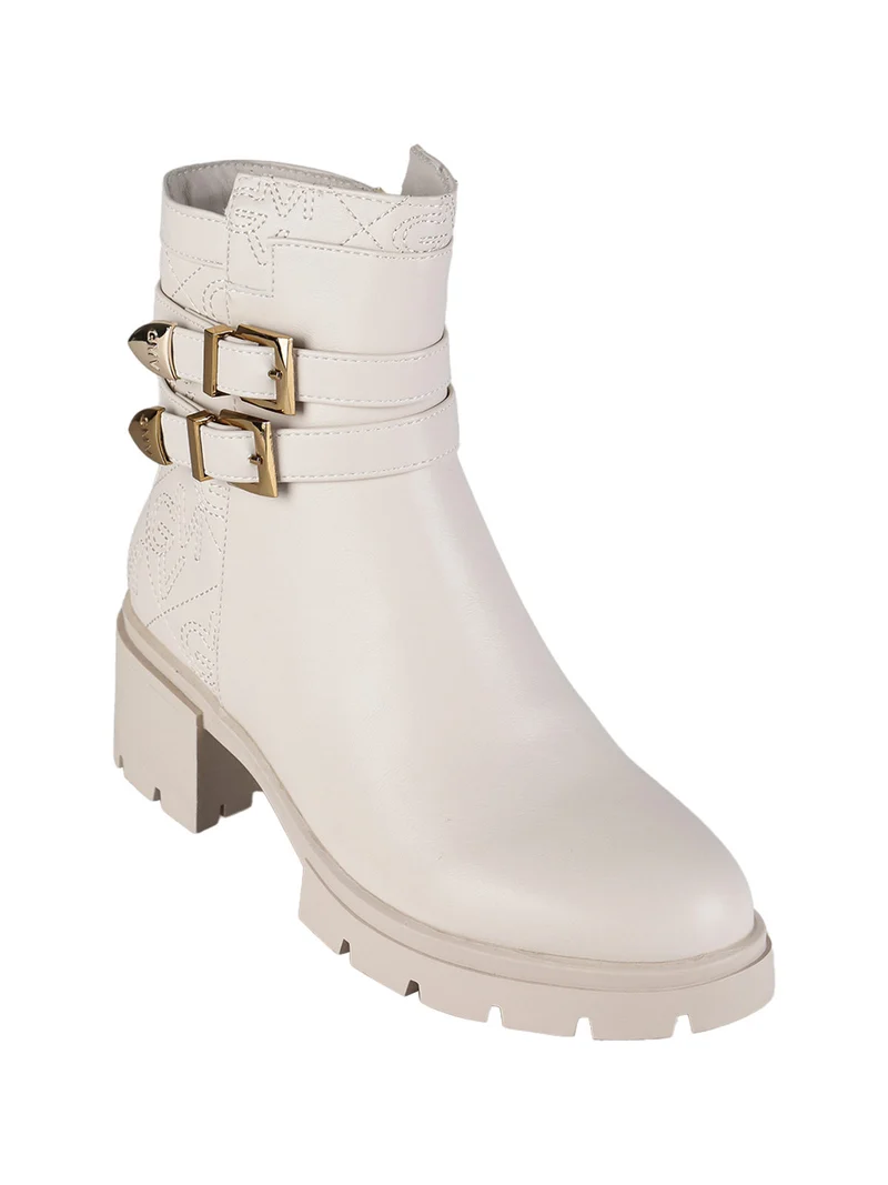 Stivaletti donna con zip - beige
