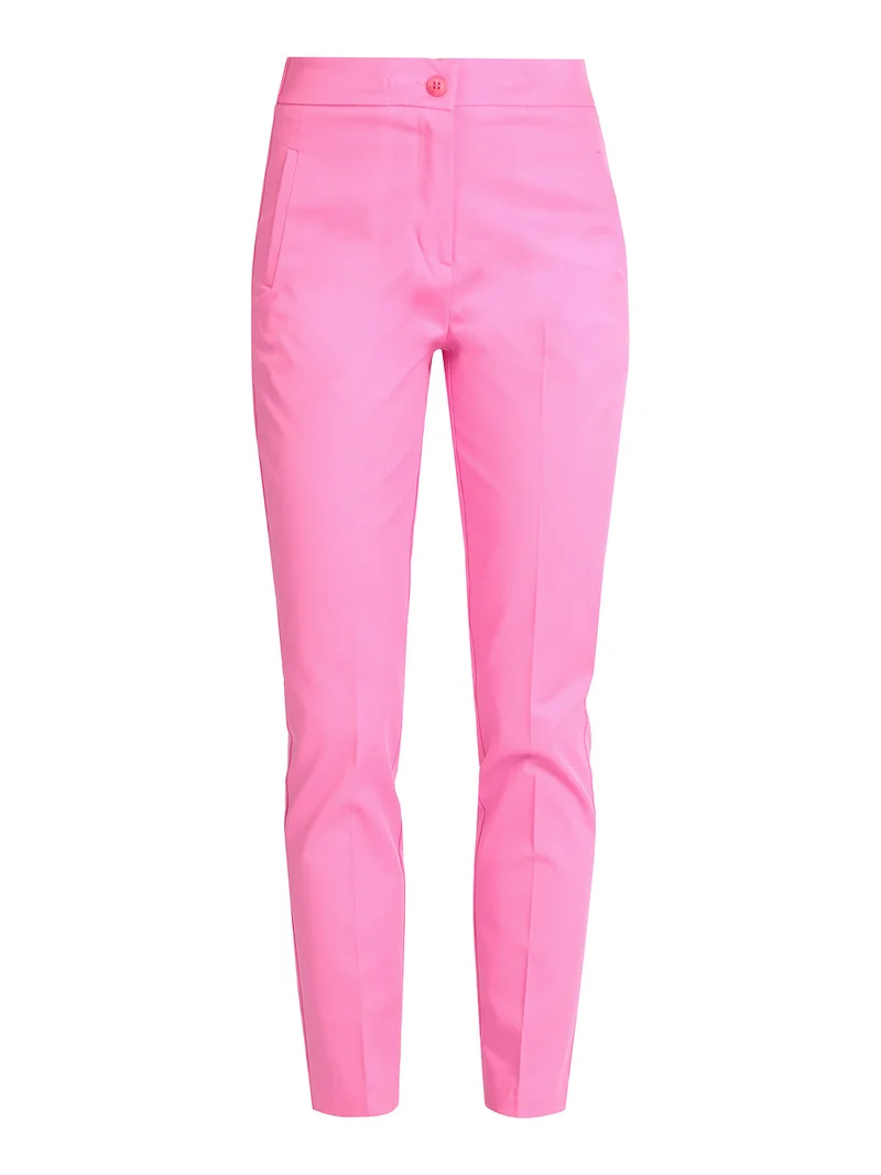 Pantaloni eleganti in cotone donna - fucsia