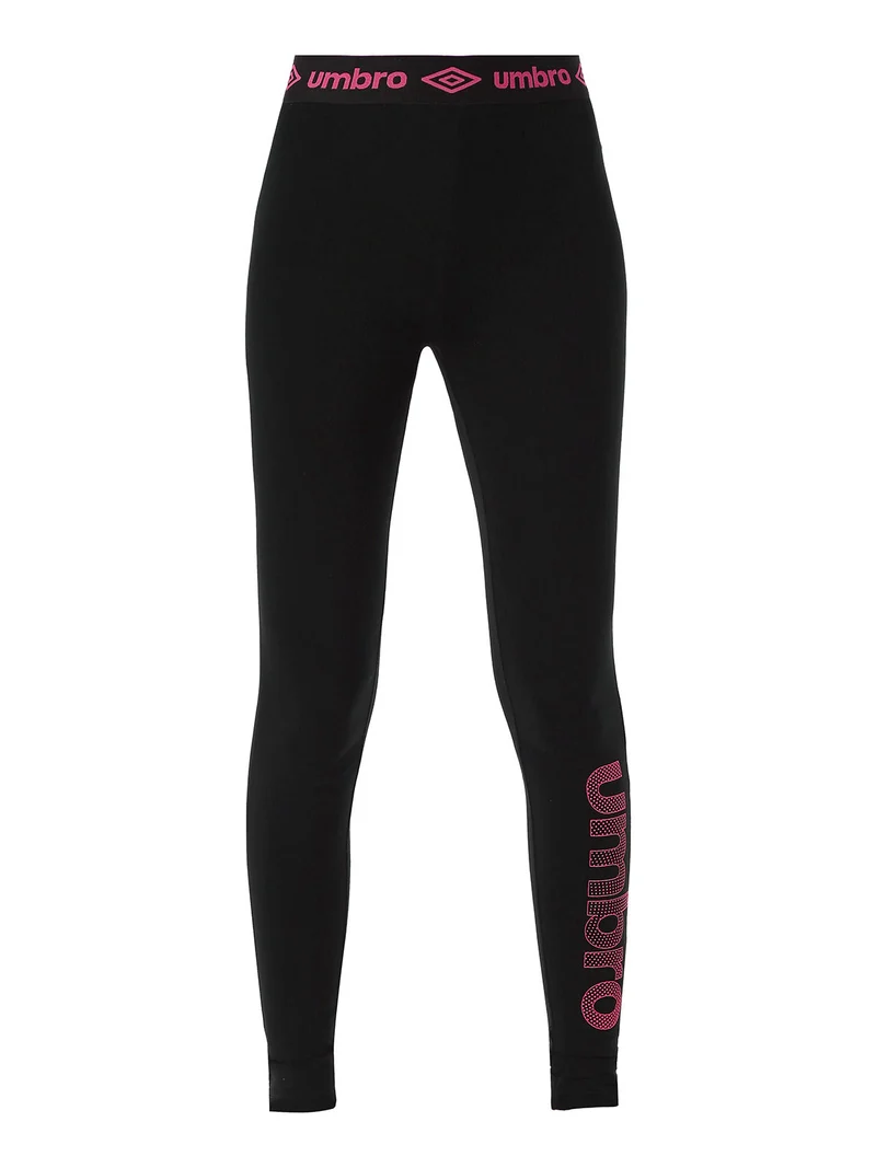 Leggings sportivi da donna con logo - fucsia
