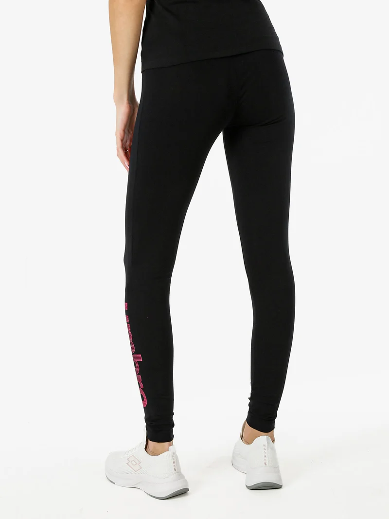Leggings sportivi da donna con logo - fucsia