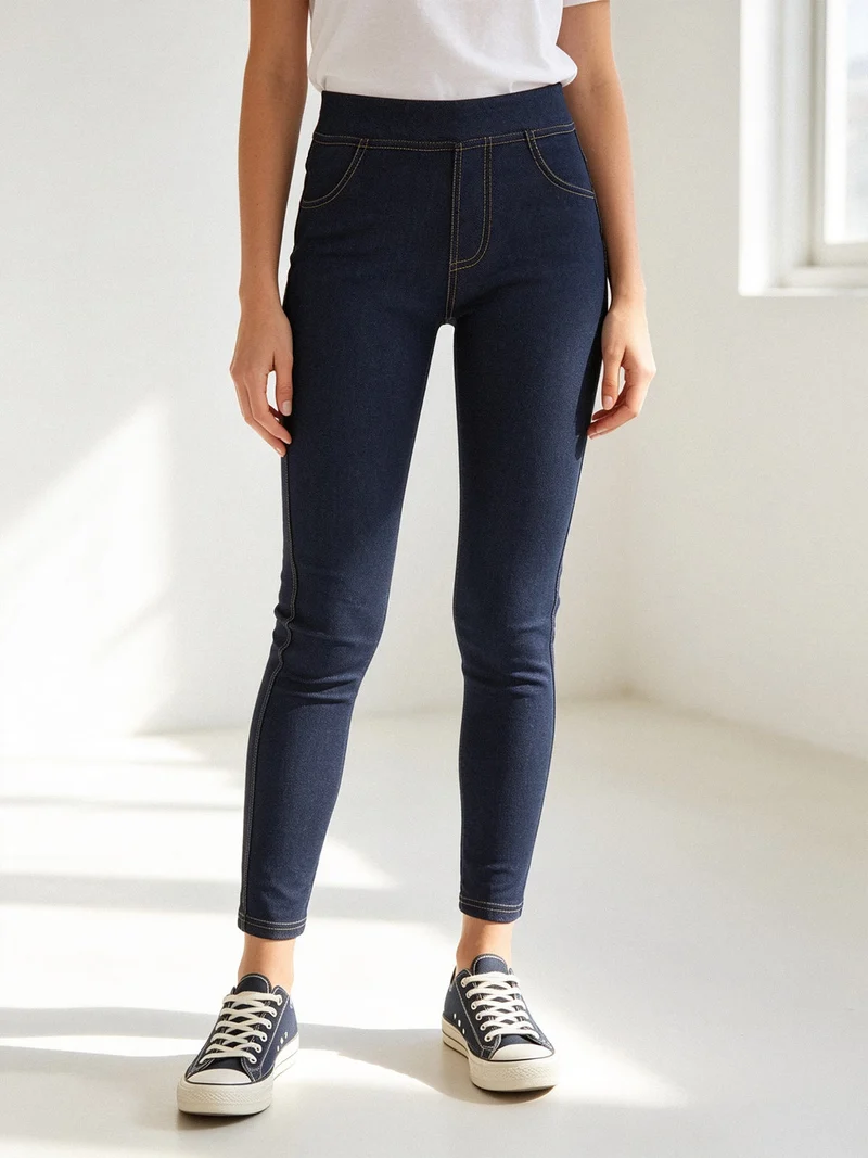 Jeggings donna con interno felpato - jeans