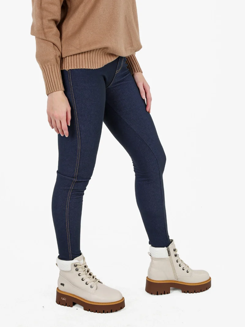 Jeggings donna con interno felpato - jeans