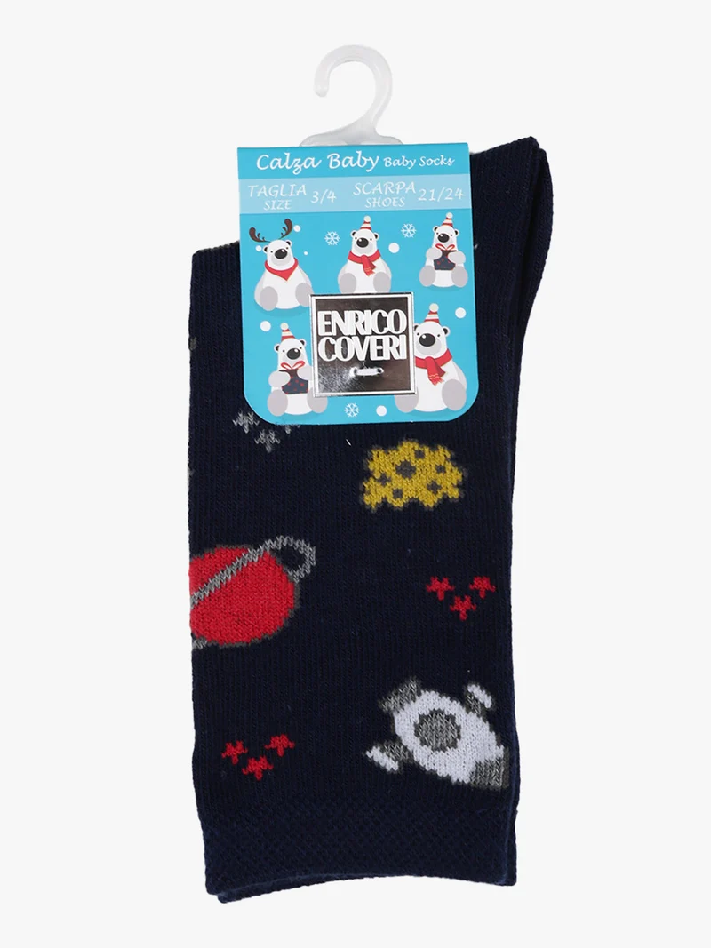 Calze lunghe da bambino invernali - blu