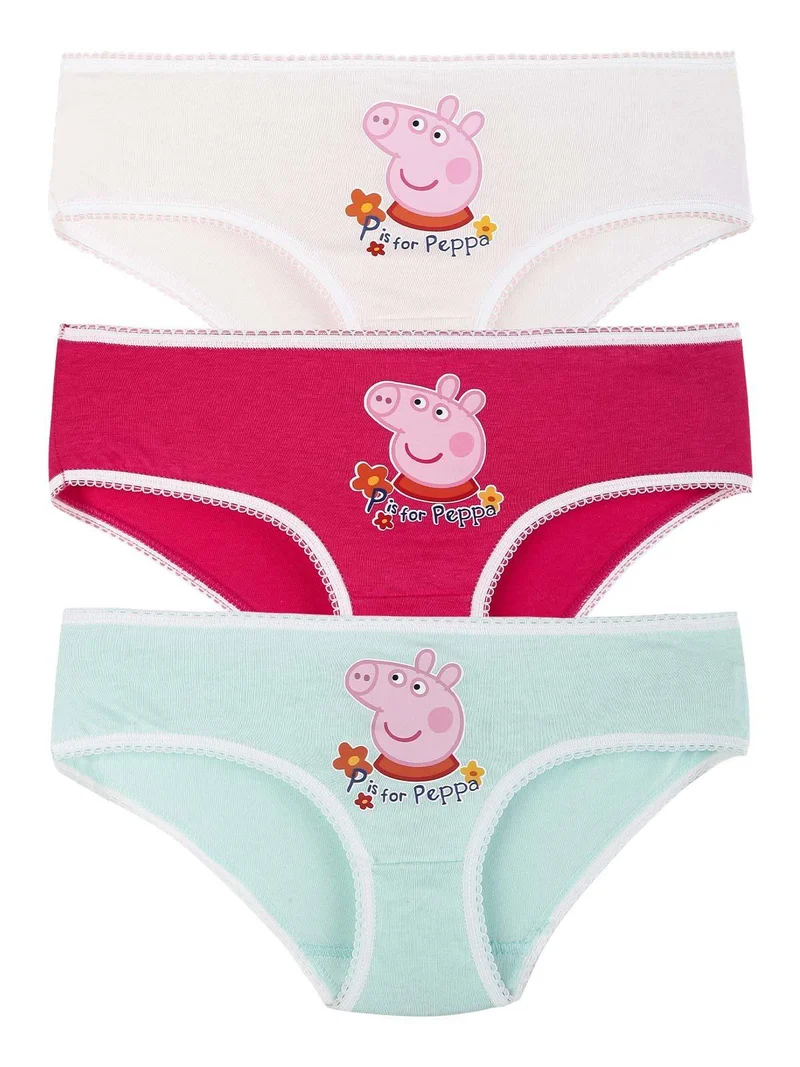 Tris slip bambina con stampa - assortito