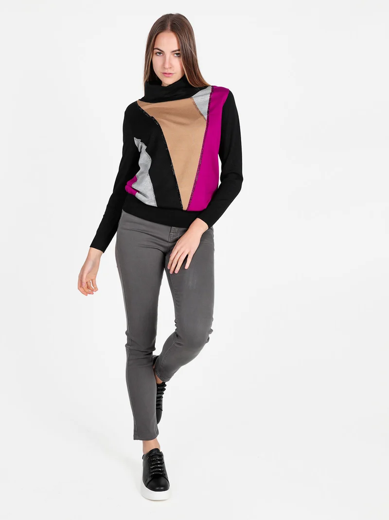 Pantaloni da donna push up - grigio scuro