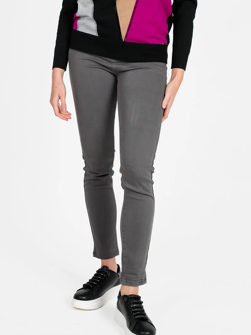 Pantaloni da donna push up - grigio scuro