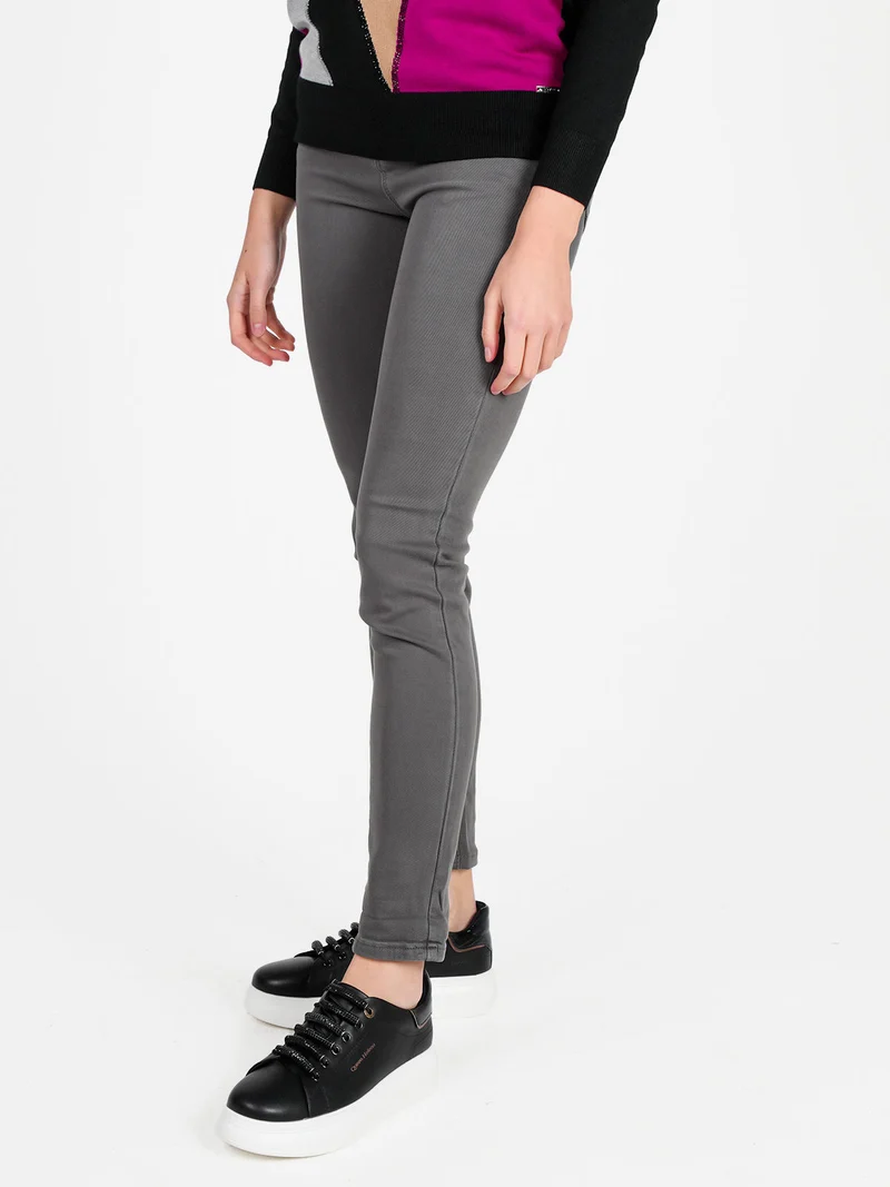 Pantaloni da donna push up - grigio scuro
