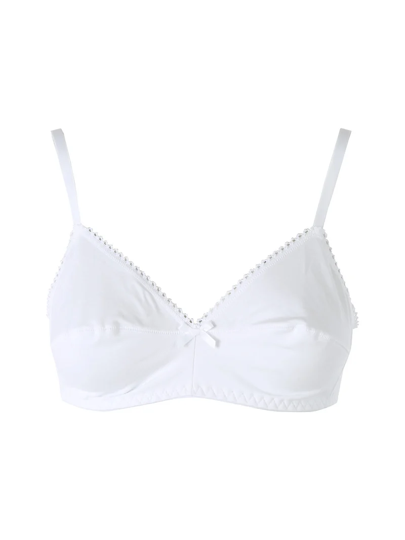 145 Reggiseno con coppe in doppio tessuto in cotone elasticizzato COPPA B - bianco