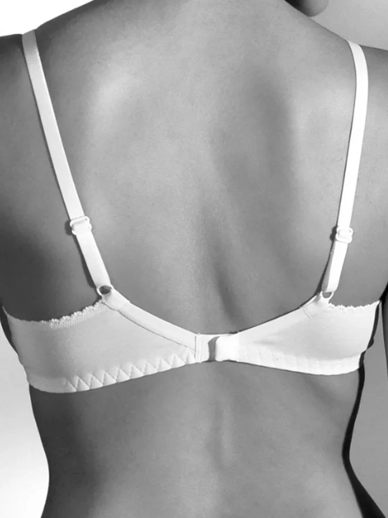 145 Reggiseno con coppe in doppio tessuto in cotone elasticizzato COPPA B - bianco