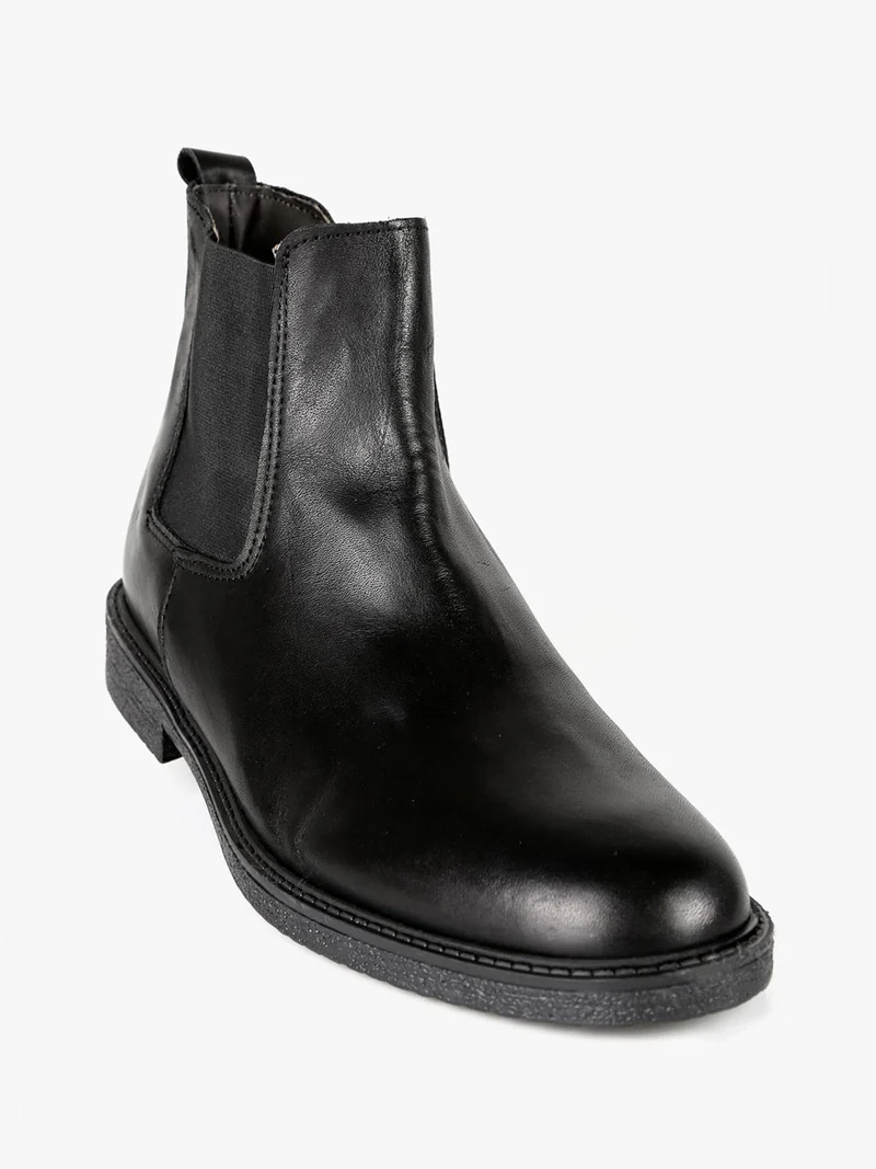Stivaletti in pelle uomo - nero