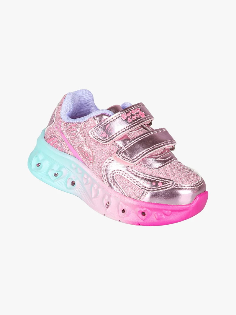 Sneakers da bambina con luci e strappi - rosa