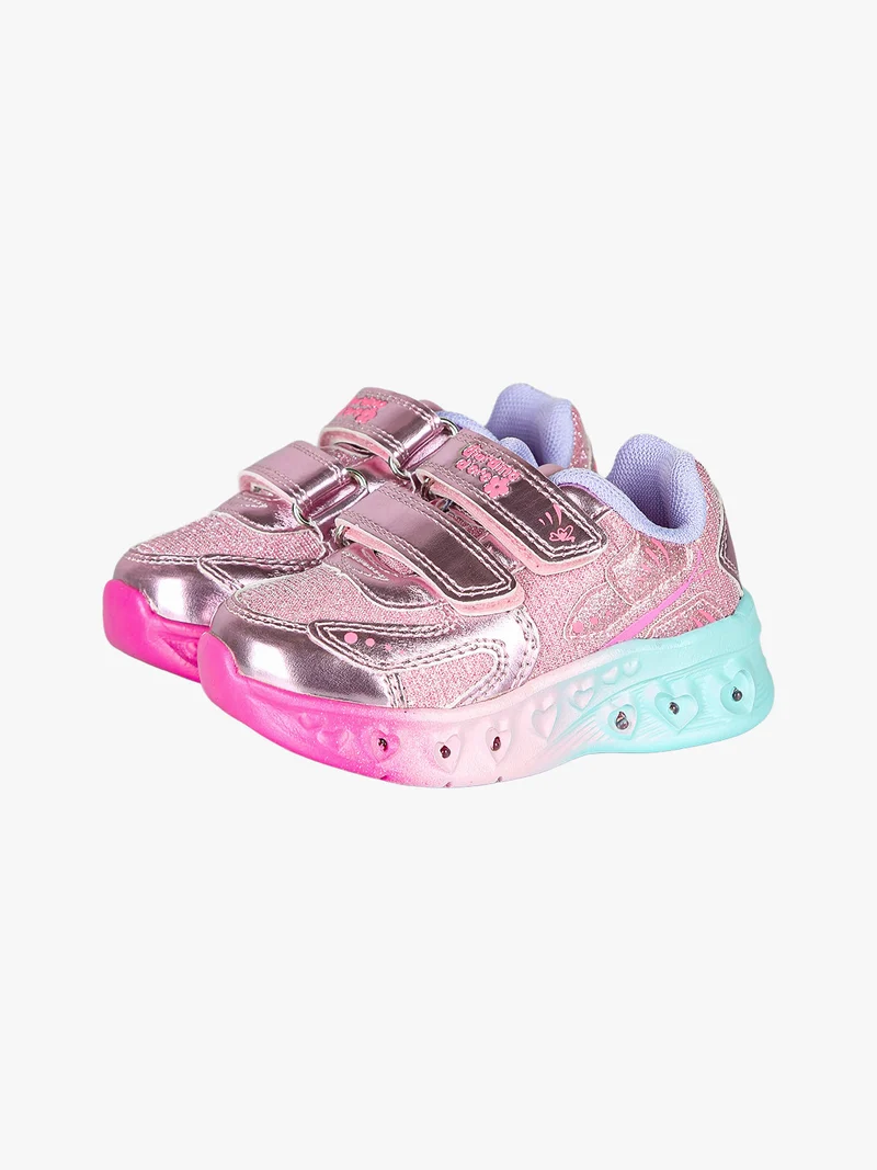 Sneakers da bambina con luci e strappi - rosa