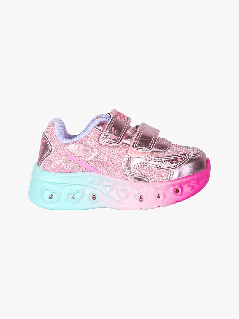 Sneakers da bambina con luci e strappi - rosa