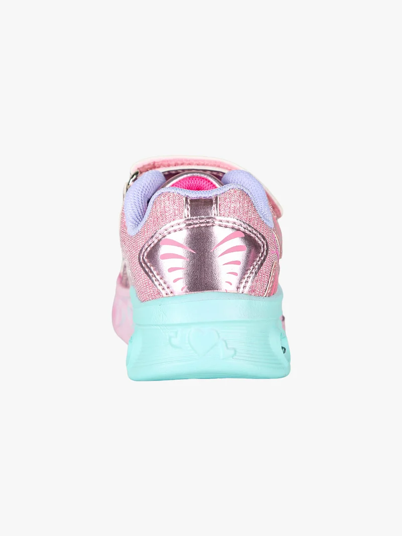 Sneakers da bambina con luci e strappi - rosa