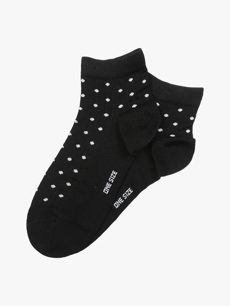 Calze corte da donna a pois - nero