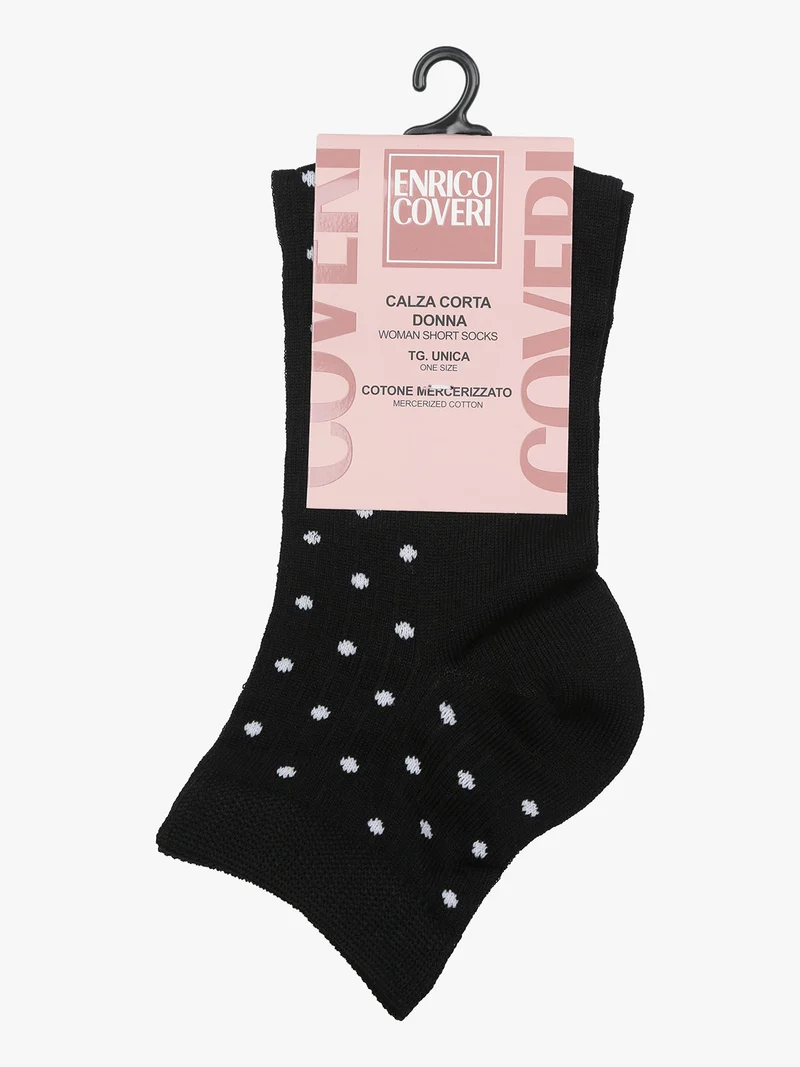 Calze corte da donna a pois - nero