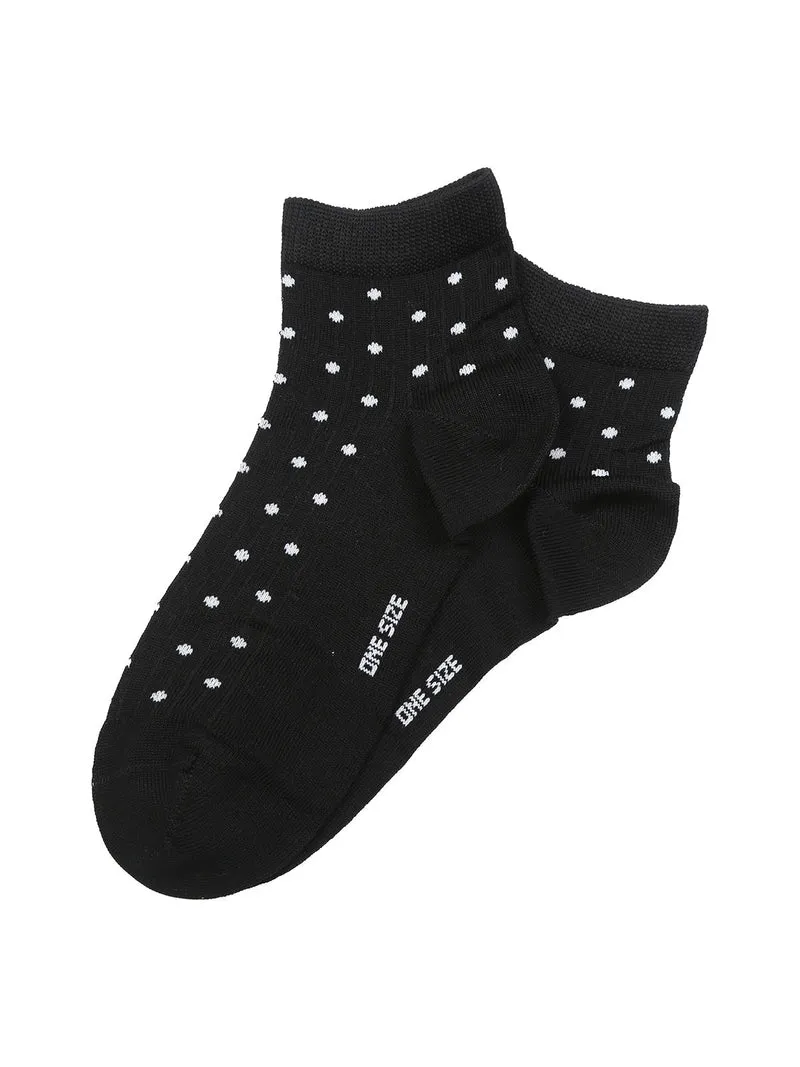 Calze corte da donna a pois - nero