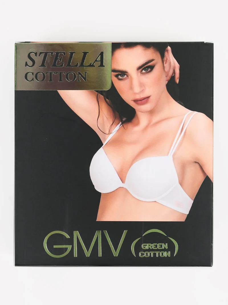 STELLA Reggiseno push up in cotone COPPA B - bianco
