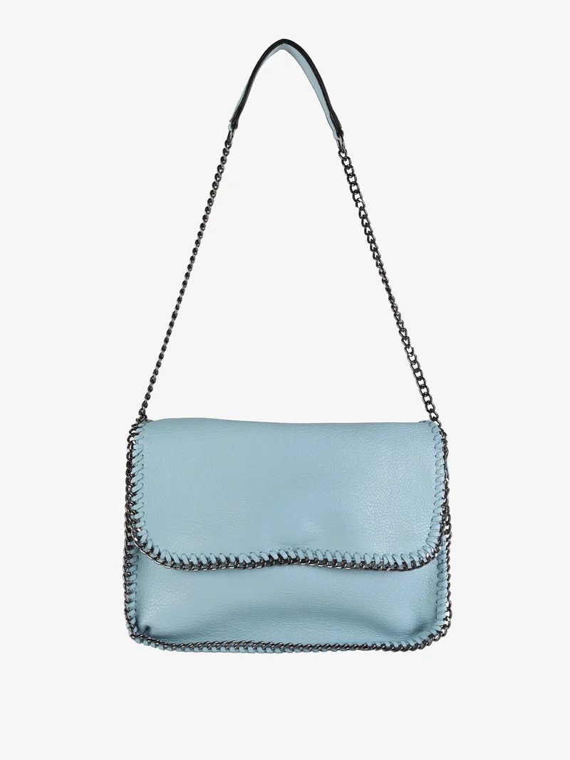 Borsa donna con manico a catena - blu