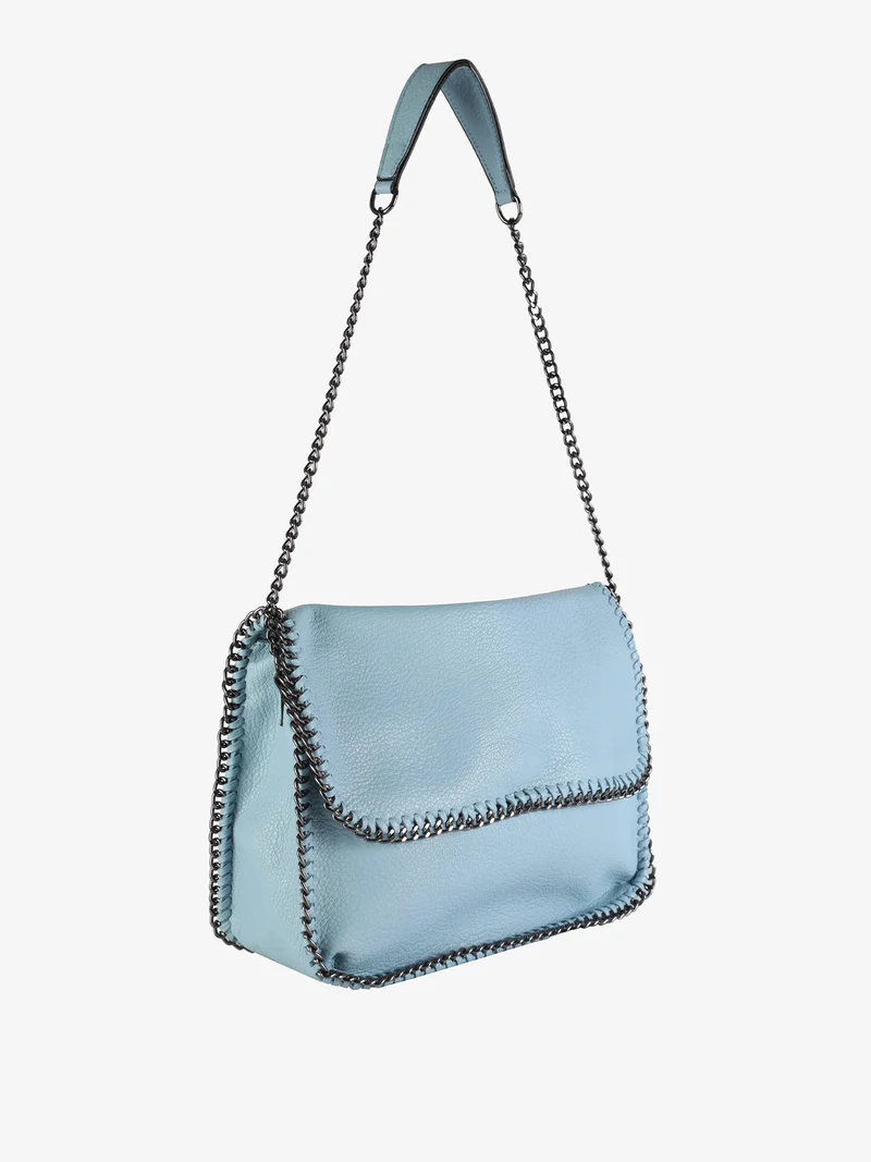 Borsa donna con manico a catena - blu