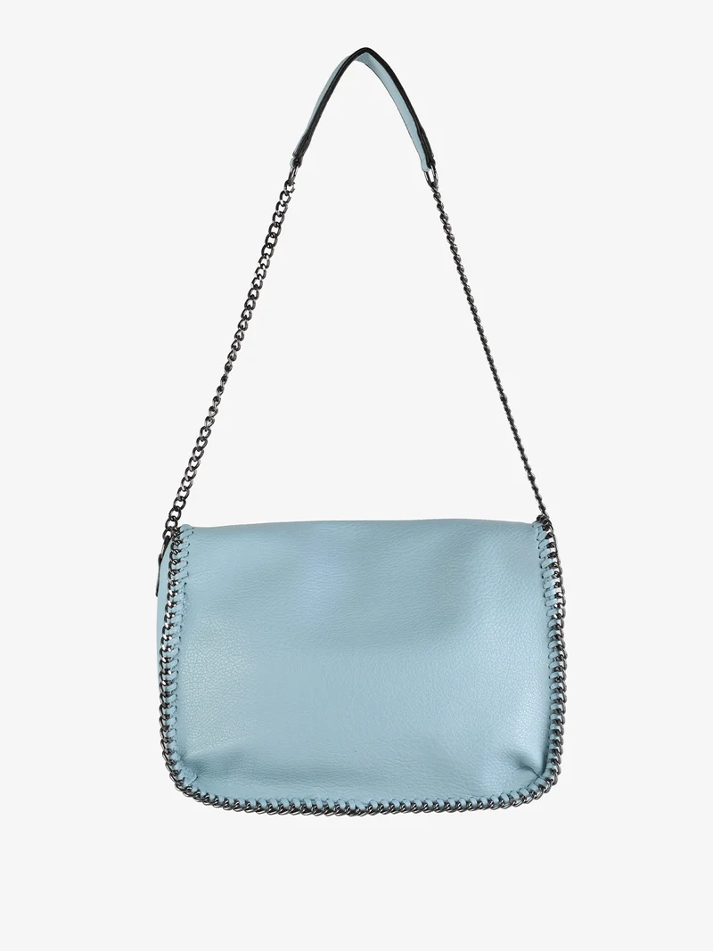 Borsa donna con manico a catena - blu