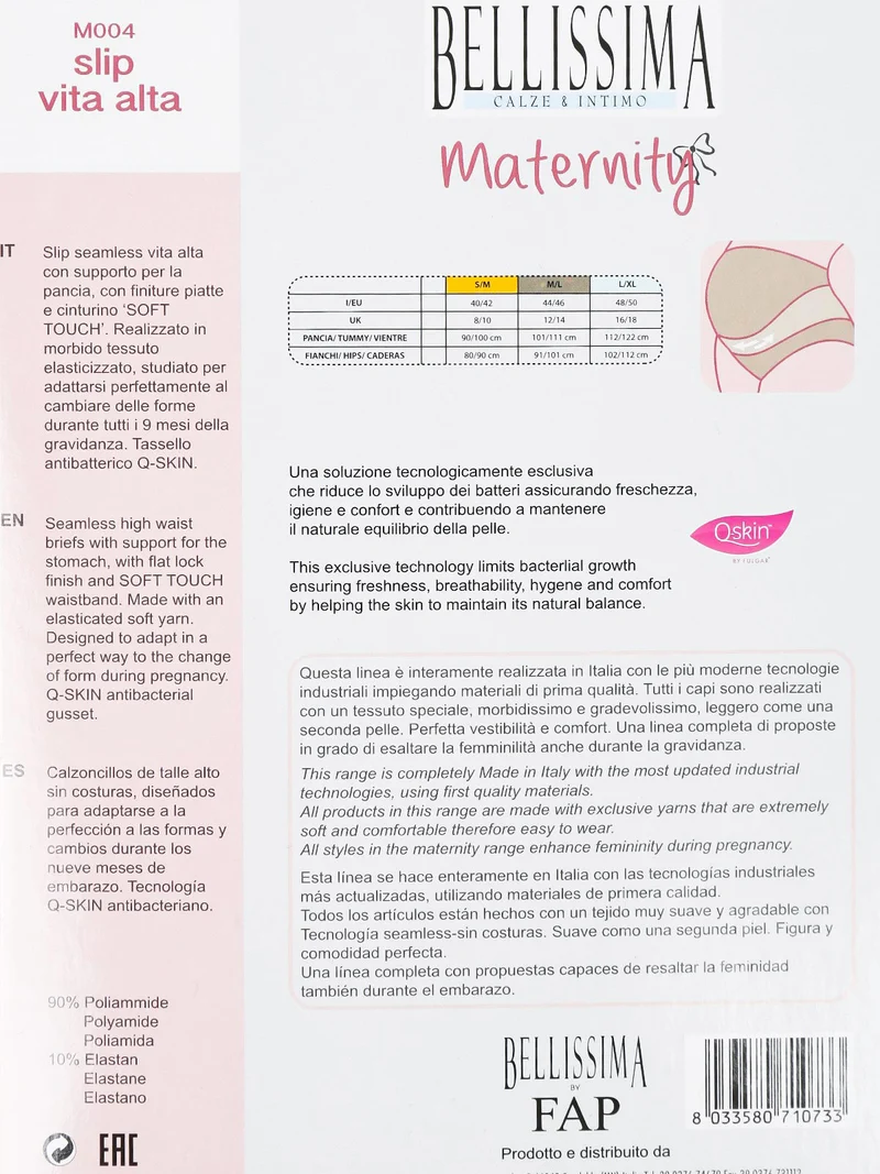 Maternity Slip a vita alta - bianco
