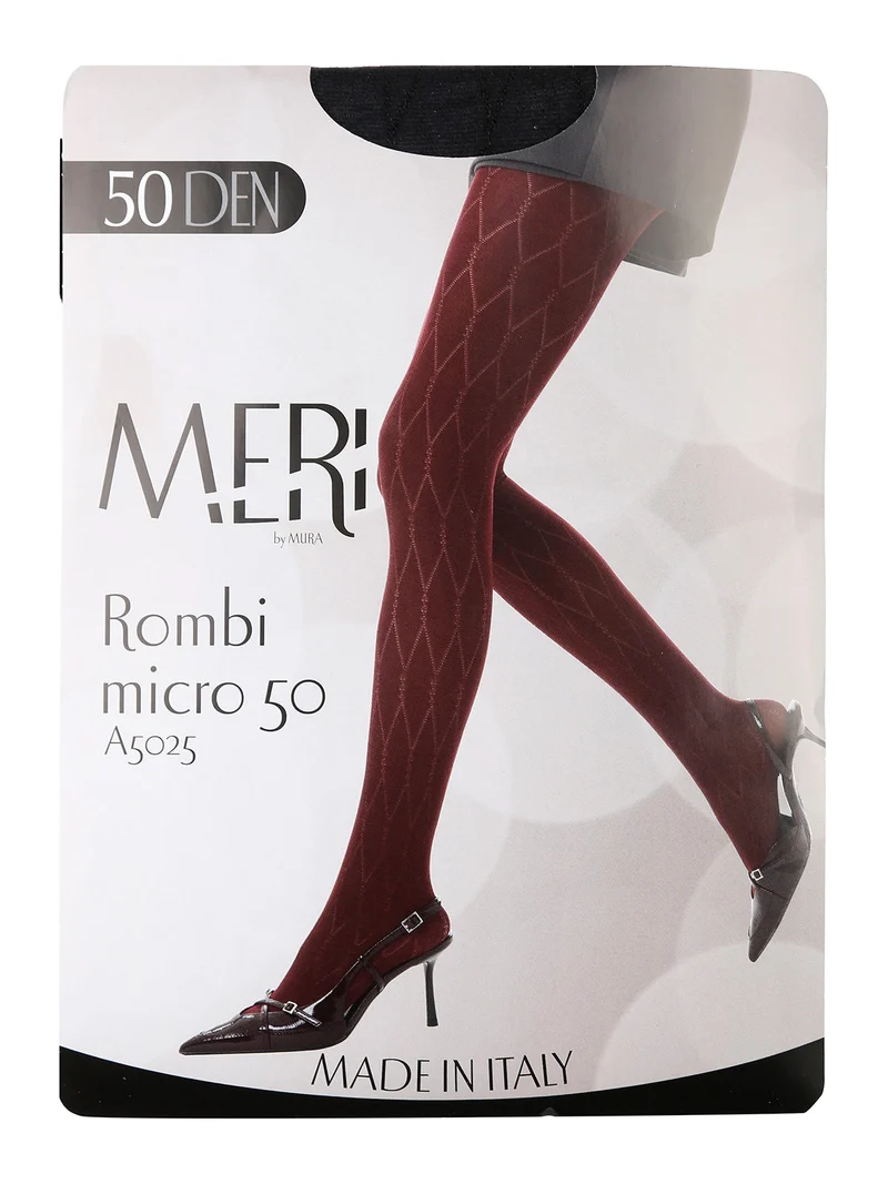 Collant donna a rombi micro 50 denari - nero