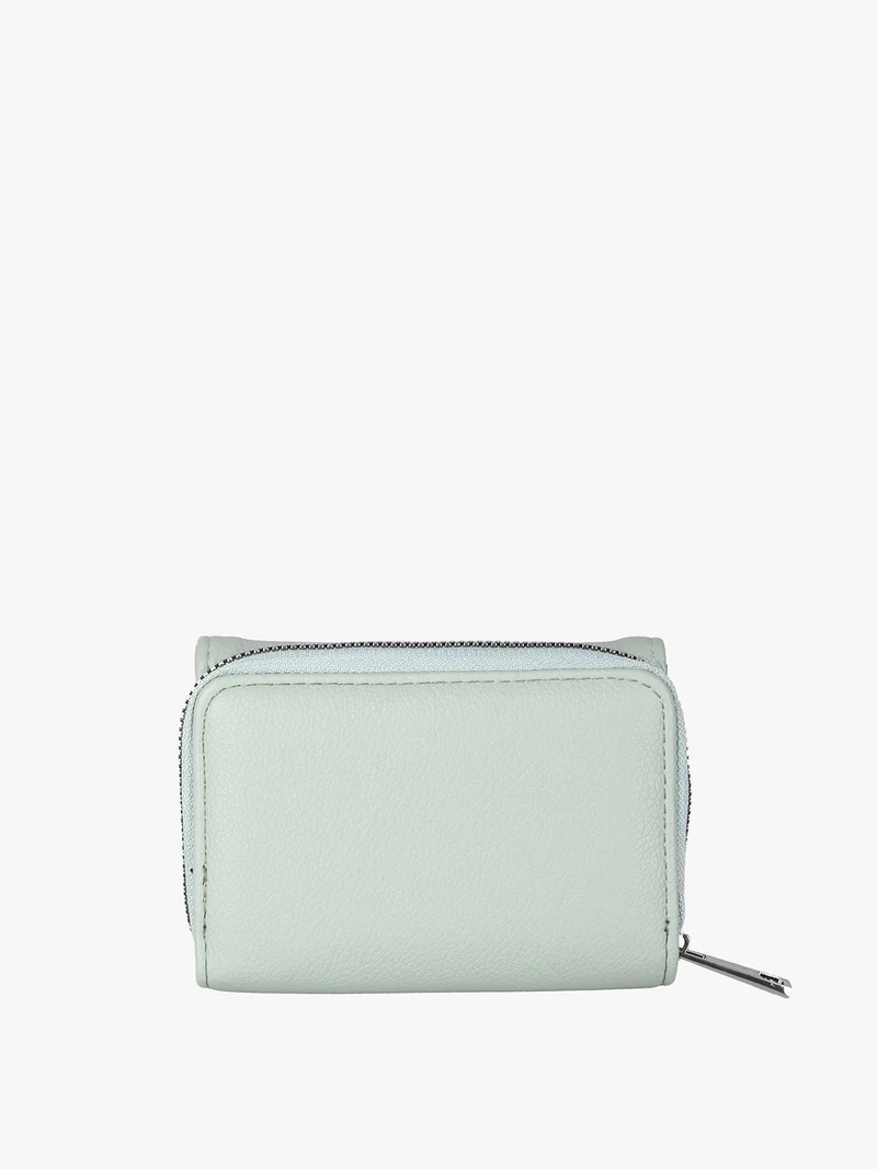 Portafoglio mini da donna con borchie - verde