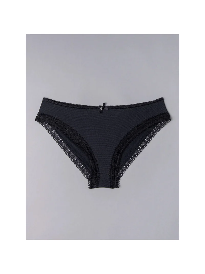 DARLING Slip donna con pizzo - nero