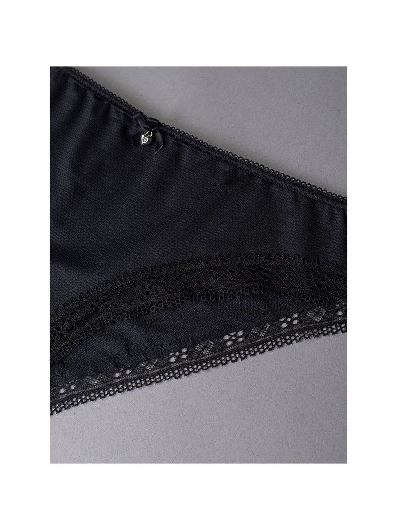 DARLING Slip donna con pizzo - nero