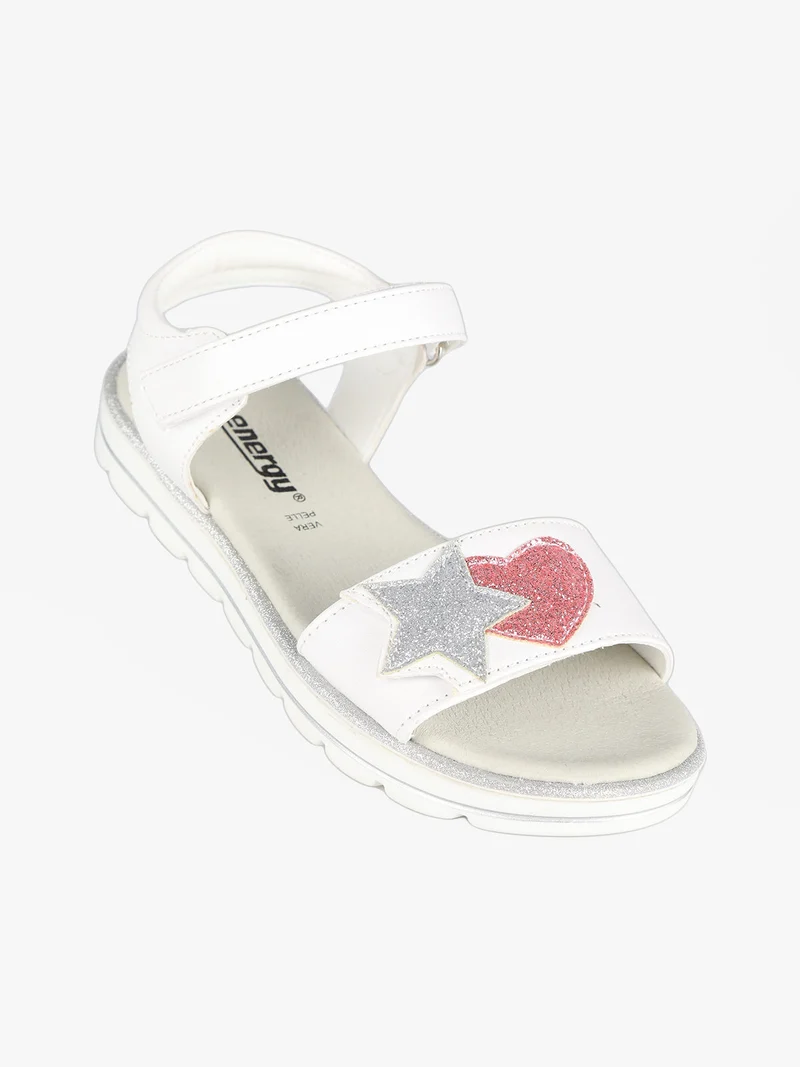 Sandali da ragazza con glitter - bianco