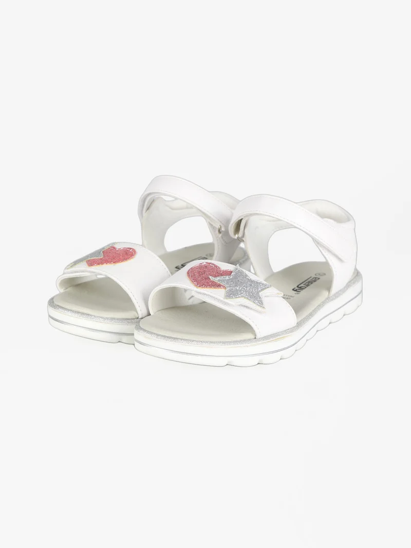 Sandali da ragazza con glitter - bianco