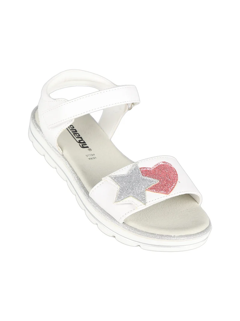 Sandali da ragazza con glitter - bianco