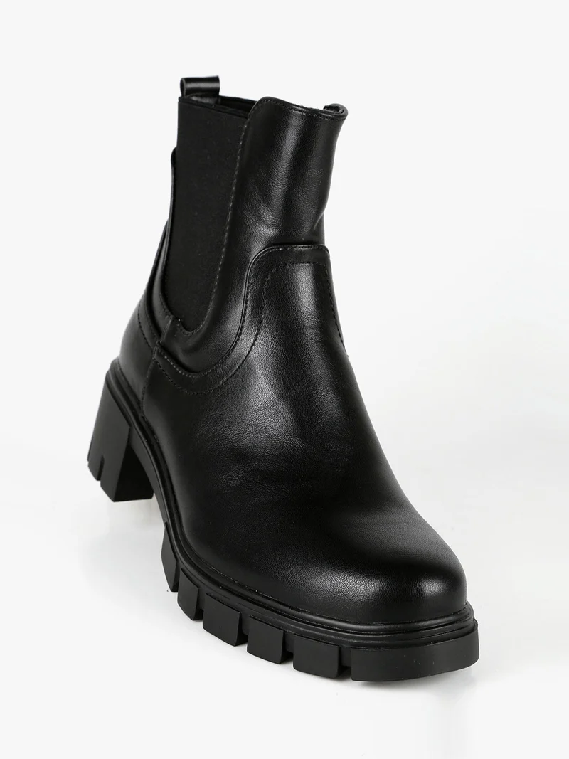 Stivaletti donna con tacco - nero