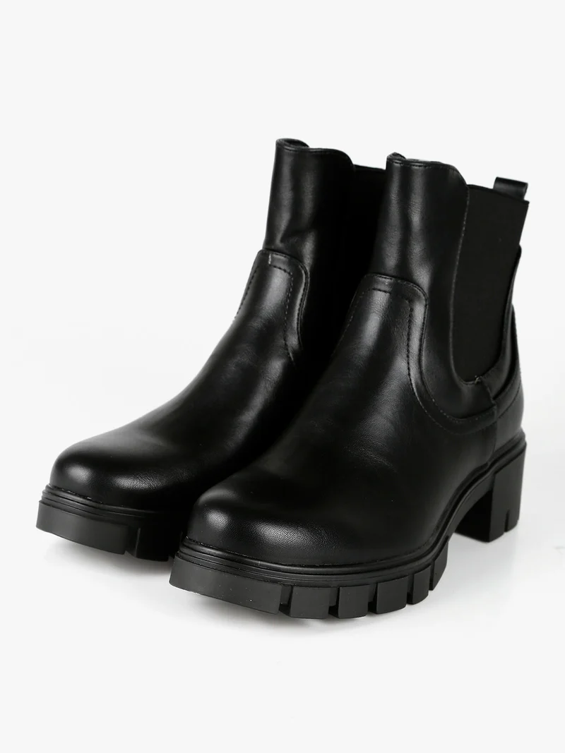 Stivaletti donna con tacco - nero