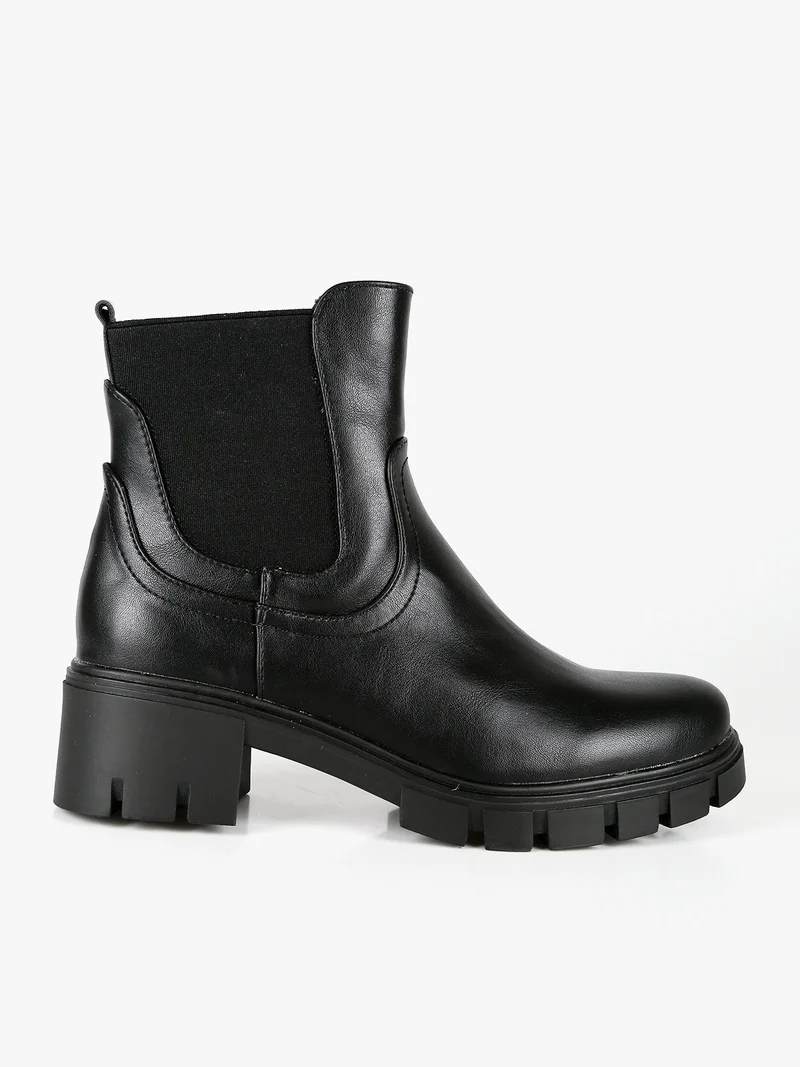 Stivaletti donna con tacco - nero