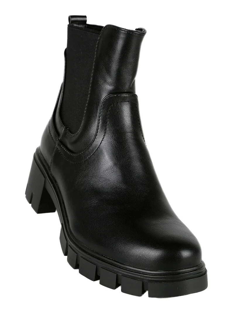 Stivaletti donna con tacco - nero