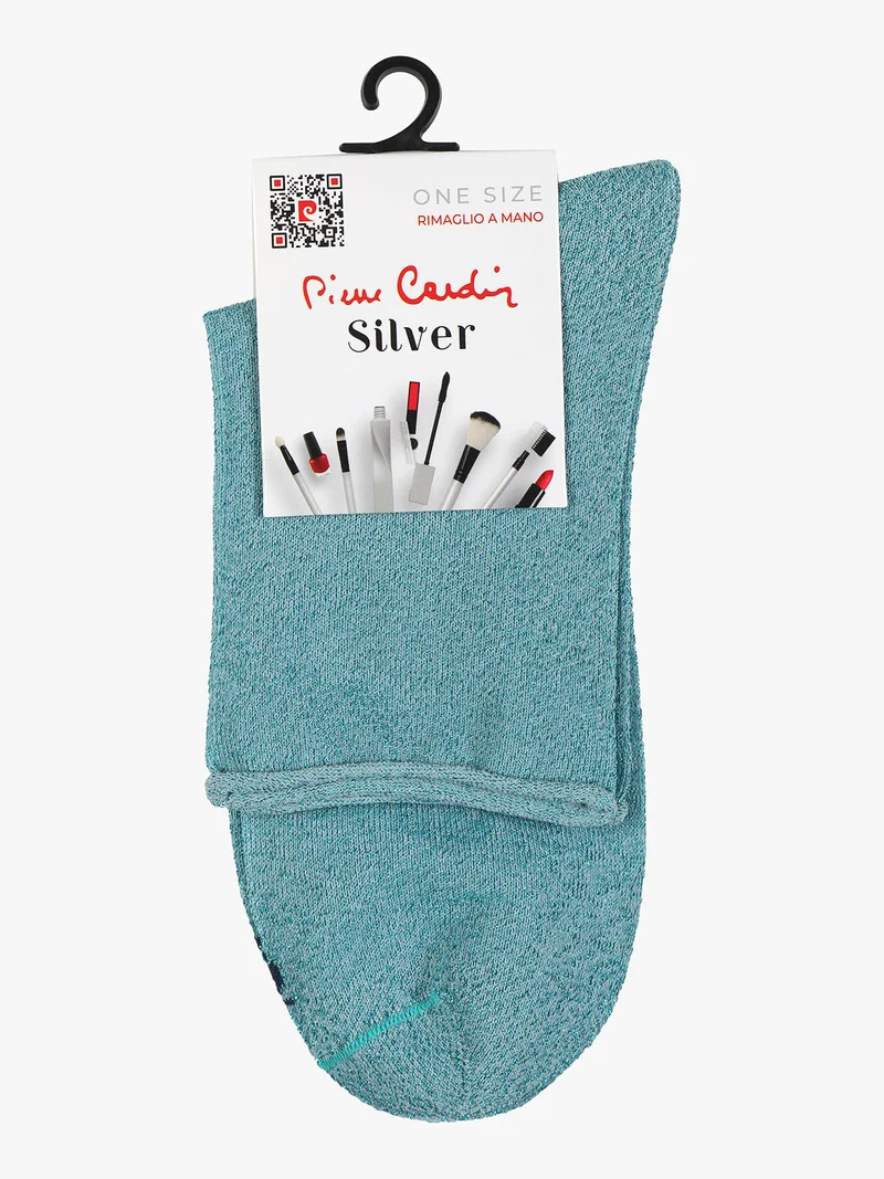 Calze donna lurex - acqua marina